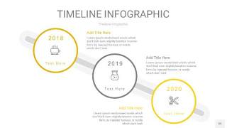 灰黄色时间轴PPT信息图33