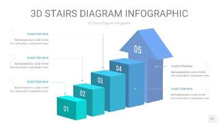 青色渐变3D阶梯PPT图表22