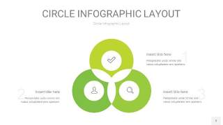 浅绿色圆形PPT信息图3