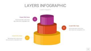 彩色3D分层PPT信息图3