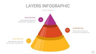 彩色3D分层PPT信息图11