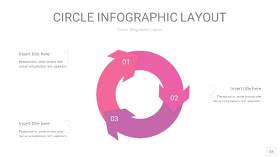 粉紫色圆形PPT信息图12