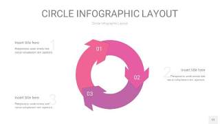 粉紫色圆形PPT信息图12