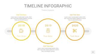 黄色时间轴PPT信息图32