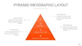 橘红色3D金字塔PPT信息图表18