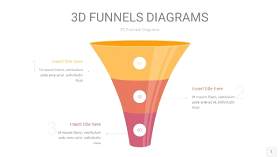 橙色系3D漏斗PPT信息图表1