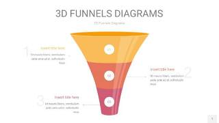 橙色系3D漏斗PPT信息图表1