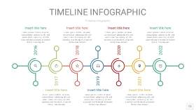 红蓝绿色时间轴PPT信息图13