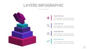 紫蓝色3D分层PPT信息图14