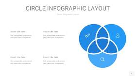 天蓝色圆形PPT信息图5