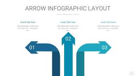 天蓝绿箭头PPT信息图表2