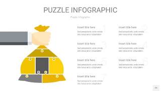 灰黄色拼图PPT图表29