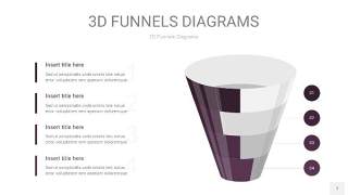 深紫色3D漏斗PPT信息图表7