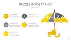 灰黄色拼图PPT图表18