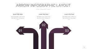 深紫色箭头PPT信息图表2