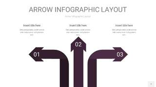 深紫色箭头PPT信息图表2