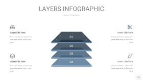 深天蓝色3D分层PPT信息图25