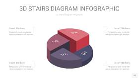 紫黄色3D阶梯PPT图表10
