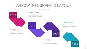 紫色系箭头PPT信息图表6