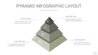 灰色3D金字塔PPT信息图表1