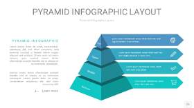 天蓝绿3D金字塔PPT信息图表22
