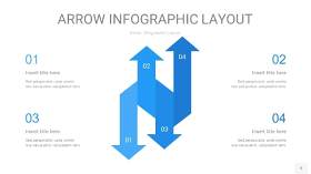 蓝色箭头PPT信息图表5