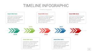 红蓝绿色时间轴PPT信息图9