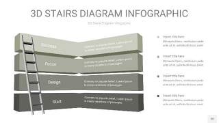 灰色3D阶梯PPT图表30
