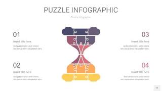 紫色系拼图PPT图表21