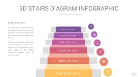 渐变紫黄色3D阶梯PPT图表27