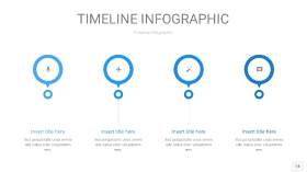 天蓝色时间轴PPT信息图14