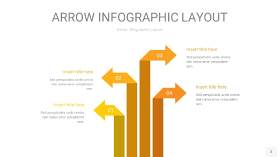 黄色箭头PPT信息图表3