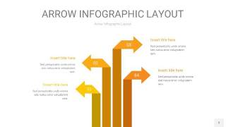 黄色箭头PPT信息图表3
