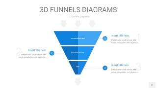 浅天蓝色3D漏斗PPT信息图表12