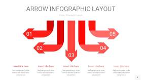 红色箭头PPT信息图表4