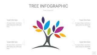 彩色树状图PPT图表7