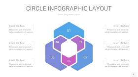 紫蓝色圆形PPT信息图8