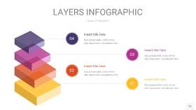 彩色3D分层PPT信息图28