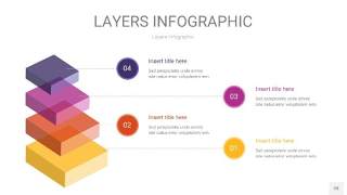 彩色3D分层PPT信息图28