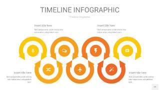 黄色时间轴PPT信息图21