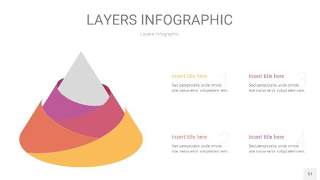 粉黄色3D分层PPT信息图31