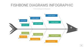 红黄蓝鱼骨PPT信息图表4