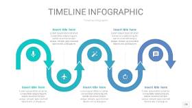 蓝绿色时间轴PPT信息图24