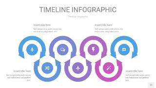 紫蓝色时间轴PPT信息图21
