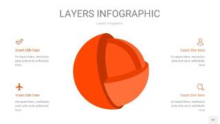 橘红色3D分层PPT信息图43