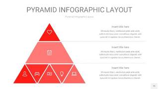 红色3D金字塔PPT信息图表15