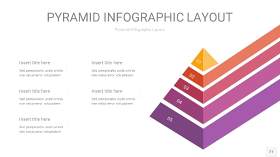 渐变紫黄色3D金字塔PPT信息图表21