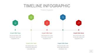 红蓝绿色时间轴PPT信息图3