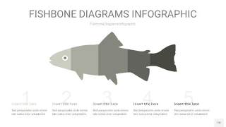 灰色鱼骨PPT信息图表10