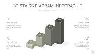 灰色3D阶梯PPT图表18